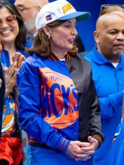 Knicks Victory Parade 2026 Kathy Hochul Varsity Jacket