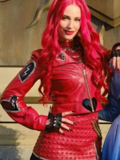 Kylie Cantrall Descendants Wicked Wonderland Red Leather Jacket