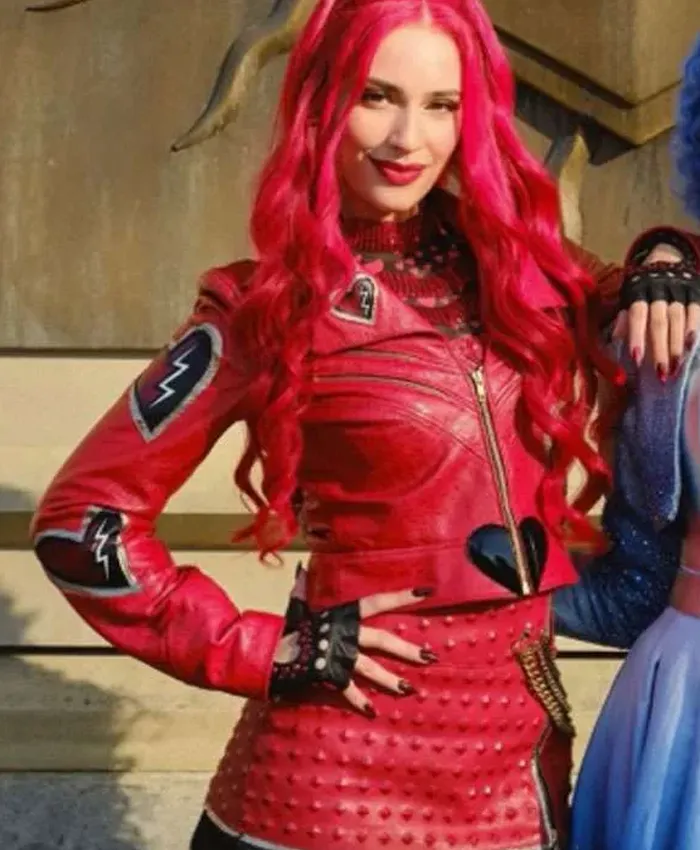 Kylie Cantrall Descendants Wicked Wonderland Red Leather Jacket