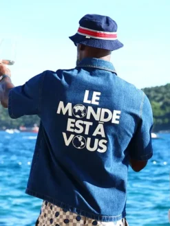 LV LeBron James Denim Le Monde est à Vous Shirt