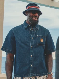 LV LeBron James Le Monde est à Vous Denim Shirt