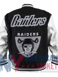 Las Vegas Raiders Pro Varsity Black And White Jacket