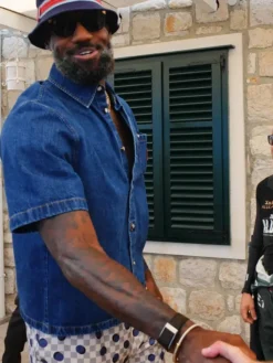 LeBron James Denim LV Le Monde est à Vous Shirt