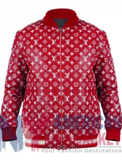Leather Supreme x Louis Vuitton Baseball Jacket