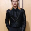 Louis Vuitton SS27 Jackson Wang Black Leather Jacket