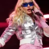 Madonna surprise Concert Times Square NYC Silver Jacket For Sale