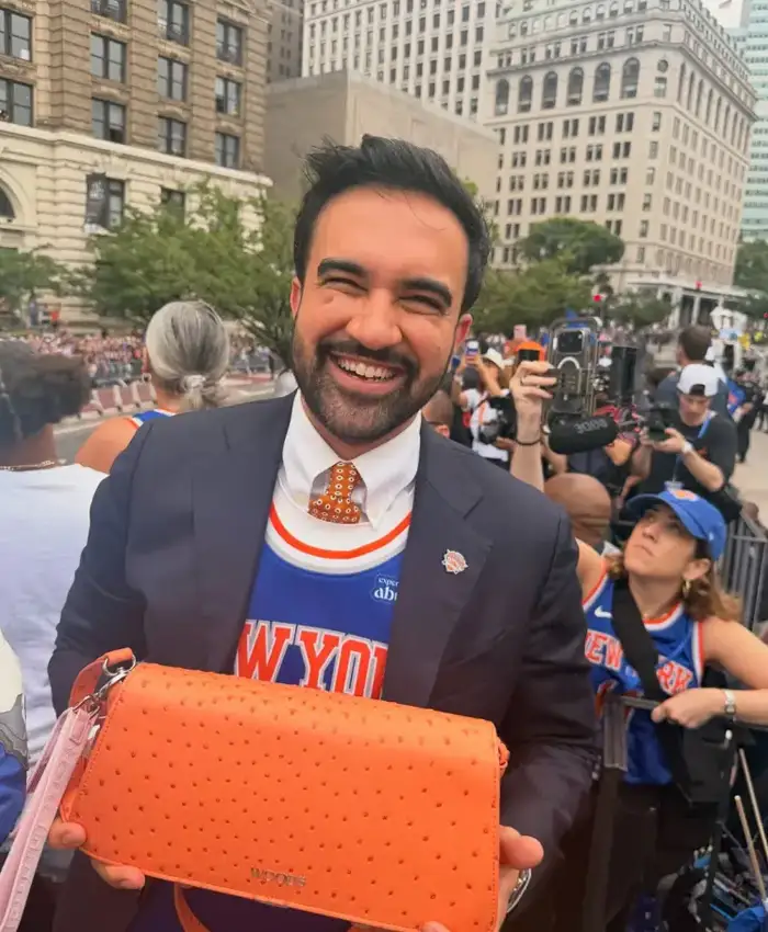 Mamdani NY Knicks 2026 Navy Victory Parade Blazer