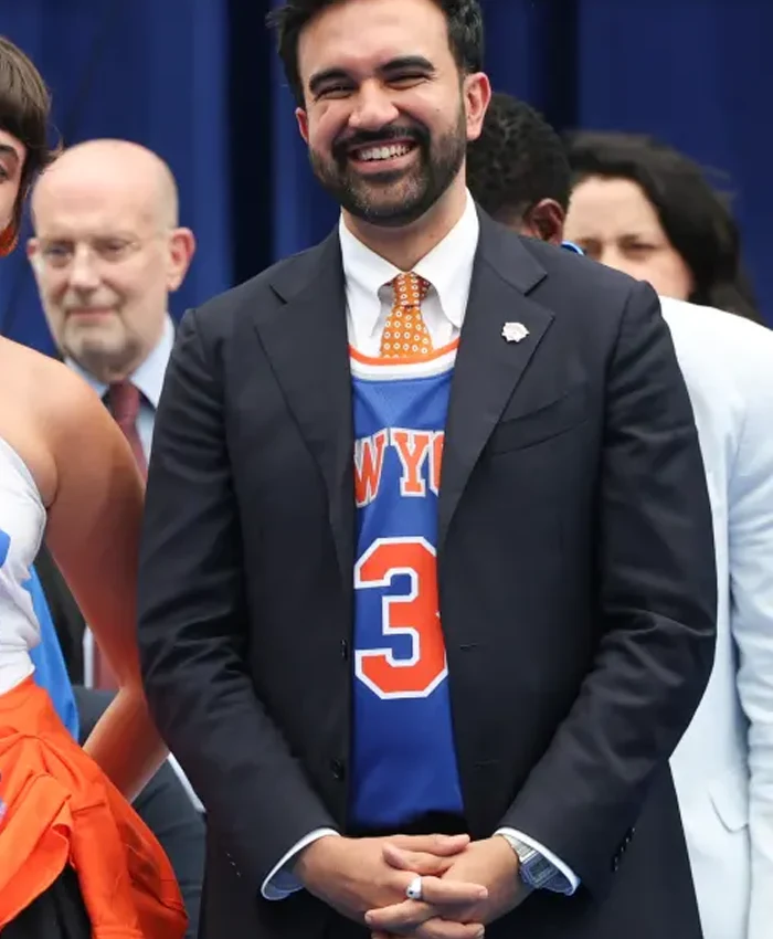 Mamdani NY Knicks Navy Victory Parade 2026 Blazer