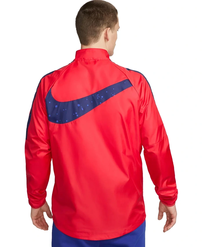 Men's Nike USA Splatter Swoosh Red Jacket