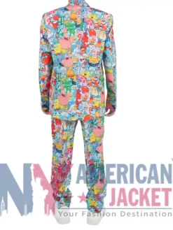 Mens Spongebob Frenzy Multicolor Suit