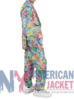 Mens Spongebob Multicolor Frenzy Suit