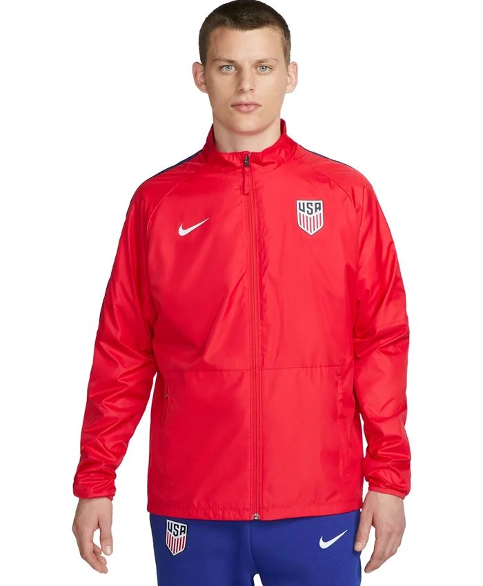 Men's USA Nike Splatter Swoosh Red Jacket