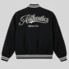 Mitchell & Ness Black Authentic Wool Varsity Jacket Back