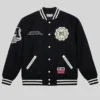 Mitchell & Ness Black Authentic Wool Varsity Jacket Front