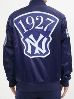 Murderers Row New York Yankees Blue Satin Jacket