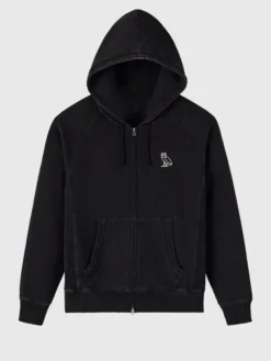 Muskoka Raglan Full-Zip Black Hoodie