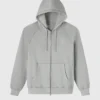 Muskoka Raglan Full-Zip Gray Hoodie
