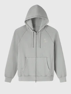 Muskoka Raglan Full-Zip Gray Hoodie
