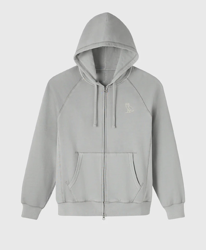 Muskoka Raglan Full-Zip Gray Hoodie