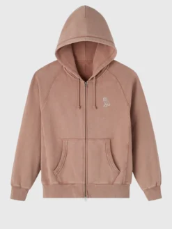 Muskoka Raglan Full-Zip Pink Hoodie