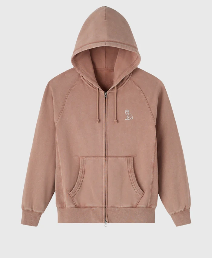 Muskoka Raglan Full-Zip Pink Hoodie