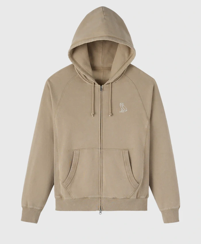 Muskoka Raglan Full-Zip Sandstone Hoodie