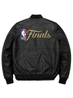 NBA Finals Black Leather Jacket