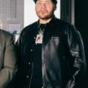 NBA Finals Fat Joe Game 3 Black Leather Jacket