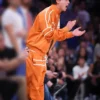 NBA Finals Game 3 Timothée Chalamet Orange Tracksuit
