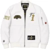 NBA Finals Spurs White Leather Jacket