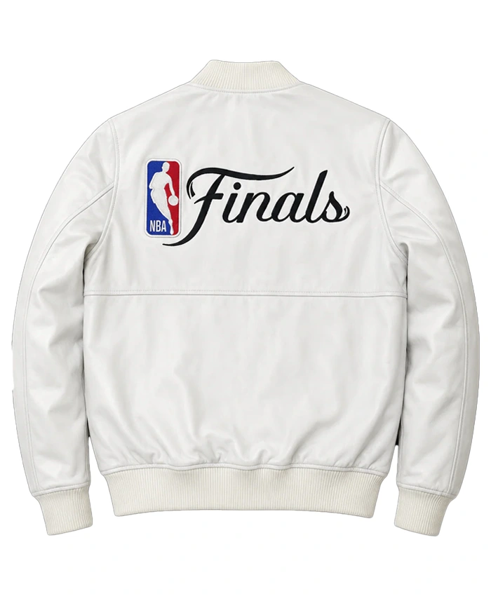 NBA Finals Jacket | NBA Finals White Leather Jacket