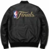NY Knicks Black 2026 Champions Full-Zip Leather Jacket