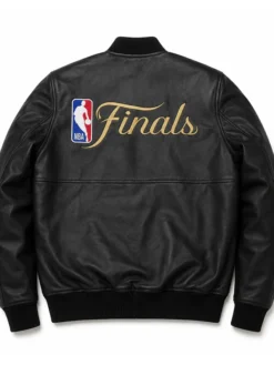 NY Knicks Black 2026 Champions Full-Zip Leather Jacket