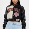 NY Knicks Black Bomber Jump Shot Jacket
