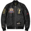 NY Knicks Black Champions 2026 Full-Zip Leather Jacket