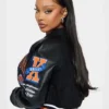 NY Knicks Black Jump Shot Bomber Jacket