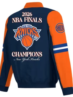 NY Knicks JH Design Navy-Orange 2026 Champions Zip Jacket