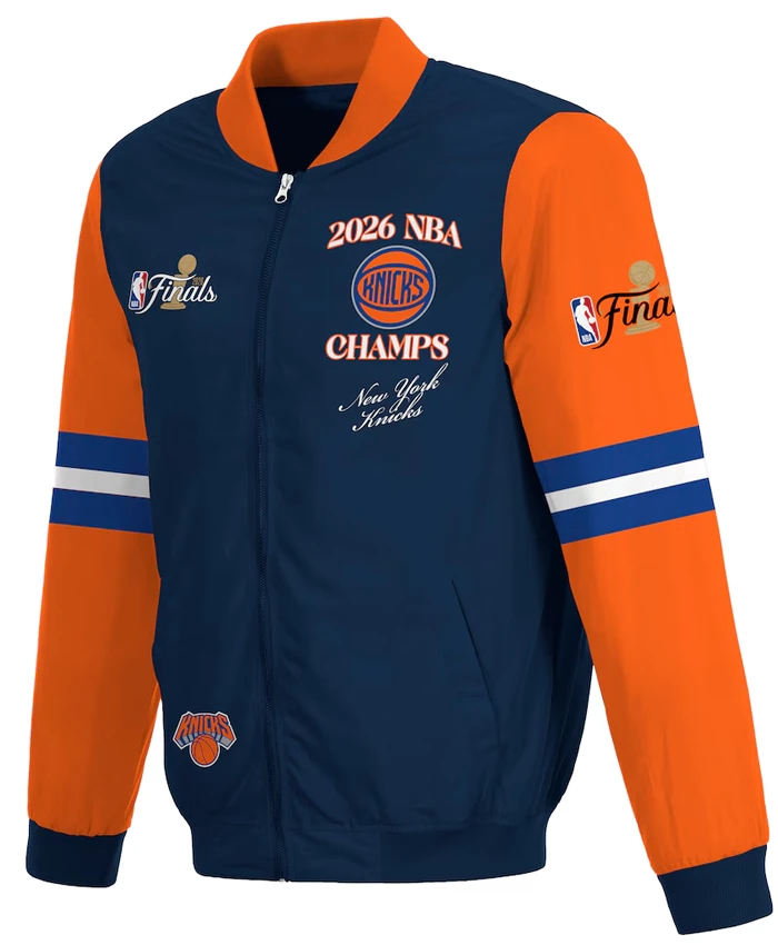 NY Knicks JH Design Navy/Orange 2026 Champions Zip Jacket