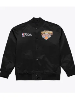 NY Knicks Mitchell & Ness Champions 2026 Black Satin Jacket