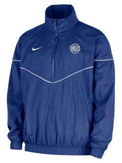 NY Knicks Nike Windrunner Blue Half-Zip Hooded Jacket