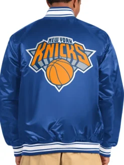 NY Knicks Starter Blue 2026 NBA Champions Satin Varsity Jacket