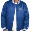 NY Knicks Starter Blue NBA Champions 2026 Satin Varsity Jacket