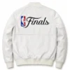 NY Knicks White 2026 Champions Full-Zip Leather Jacket
