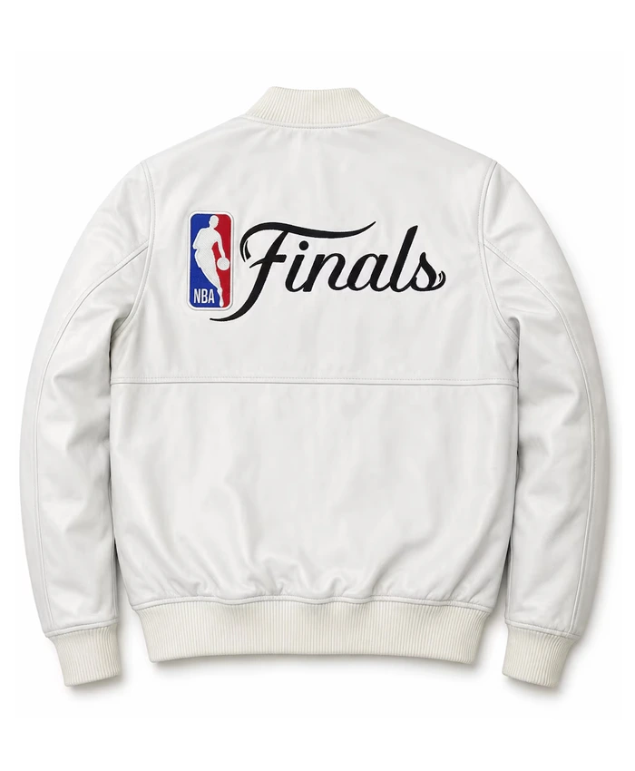NY Knicks White 2026 Champions Full-Zip Leather Jacket