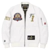 NY Knicks White Champions 2026 Full-Zip Leather Jacket