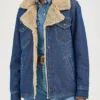 Natalie Alyn Lind Dutton Ranch 2026 Denim Sherpa Jacket