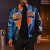 New York Knicks Bomber Leather Jacket