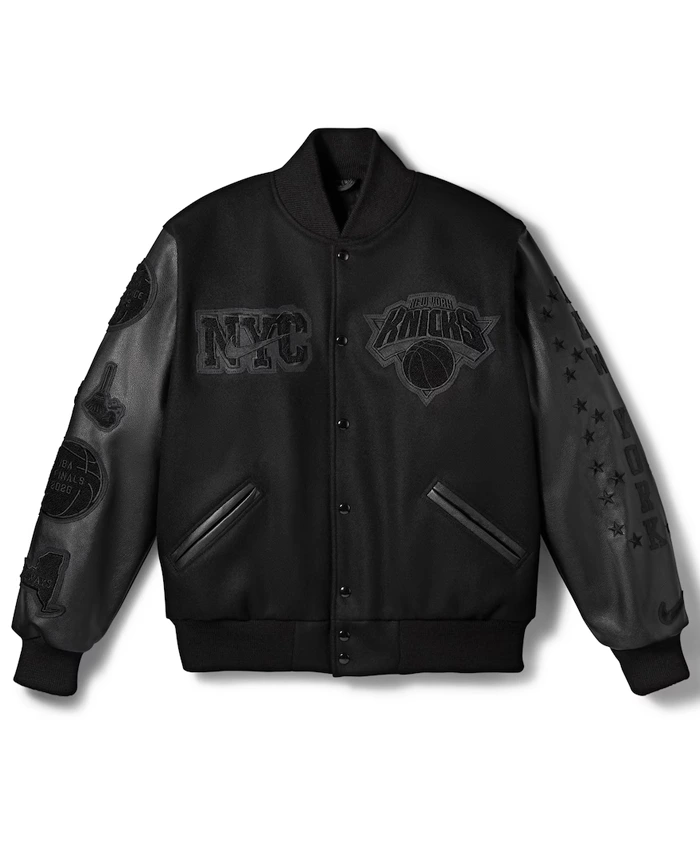 New York Knicks Nike Black NBA Champions 2026 Jacket