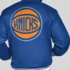 New York Knicks Starter Basketball Logo Varsity Jacket Back