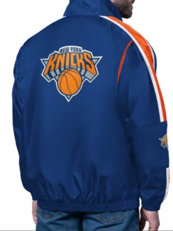 New York Knicks Starter Blue Freestyle Lightweight Jacket Back